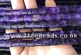 CNA778 15.5 inches 8*8mm - 8*9mm tube natural amethyst beads