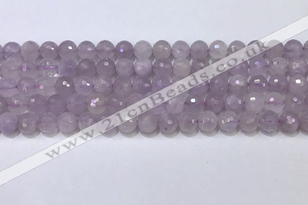 CNA789 15.5 inches 6mmm faceted round lavender amethyst beads