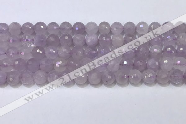 CNA790 15.5 inches 8mmm faceted round lavender amethyst beads