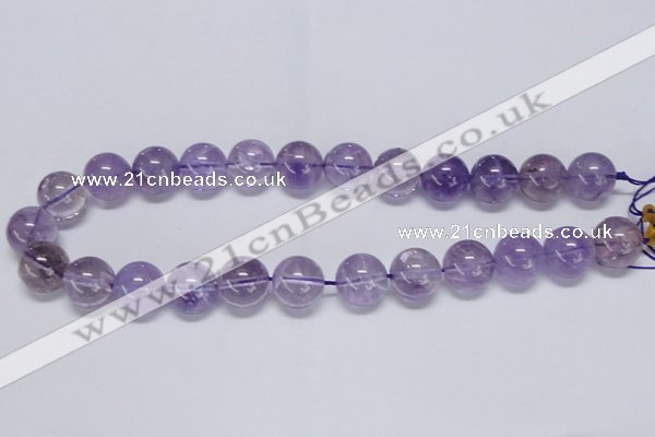 CNA803 15.5 inches 10mm round natural light amethyst beads