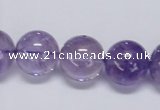 CNA805 15.5 inches 14mm round natural light amethyst beads