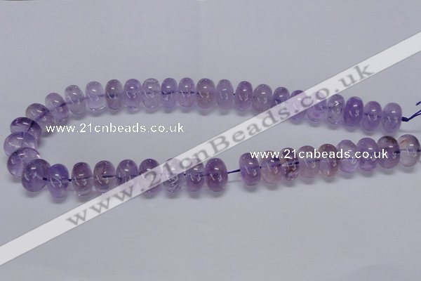 CNA811 15.5 inches 10*14mm rondelle natural light amethyst beads