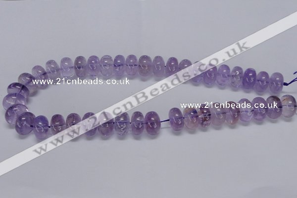 CNA812 15.5 inches 10*16mm rondelle natural light amethyst beads