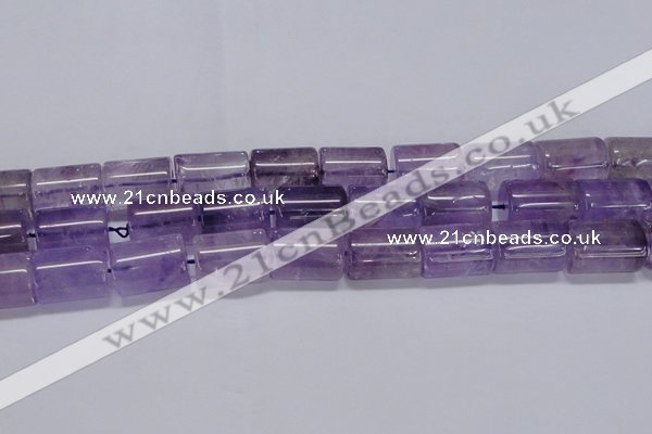 CNA815 15.5 inches 15*20mm tube natural light amethyst beads