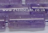 CNA817 15.5 inches 15*40mm tube natural light amethyst beads