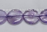 CNA824 15.5 inches 18mm flat round natural light amethyst beads