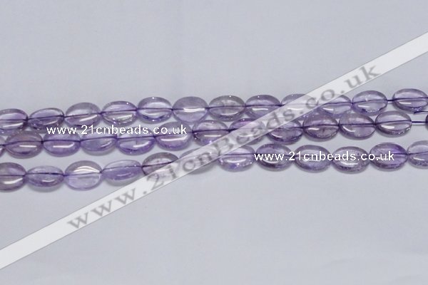 CNA830 15.5 inches 10*14mm oval natural light amethyst beads