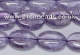 CNA831 15.5 inches 12*16mm oval natural light amethyst beads