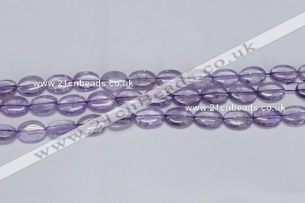 CNA831 15.5 inches 12*16mm oval natural light amethyst beads