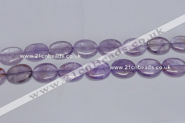 CNA836 15.5 inches 25*30mm oval natural light amethyst beads