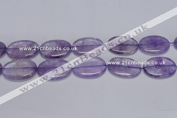 CNA838 15.5 inches 30*40mm oval natural light amethyst beads