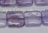 CNA843 15.5 inches 16mm square natural light amethyst beads