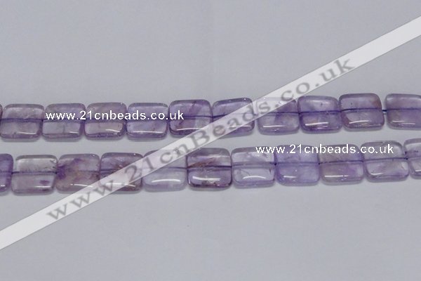 CNA844 15.5 inches 18mm square natural light amethyst beads