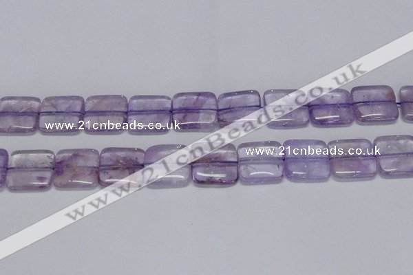 CNA845 15.5 inches 20mm square natural light amethyst beads