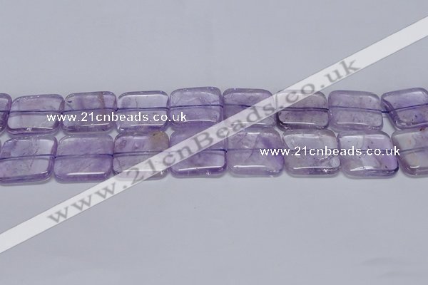 CNA846 15.5 inches 25mm square natural light amethyst beads