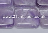 CNA847 15.5 inches 30mm square natural light amethyst beads