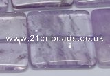 CNA849 15.5 inches 40mm square natural light amethyst beads