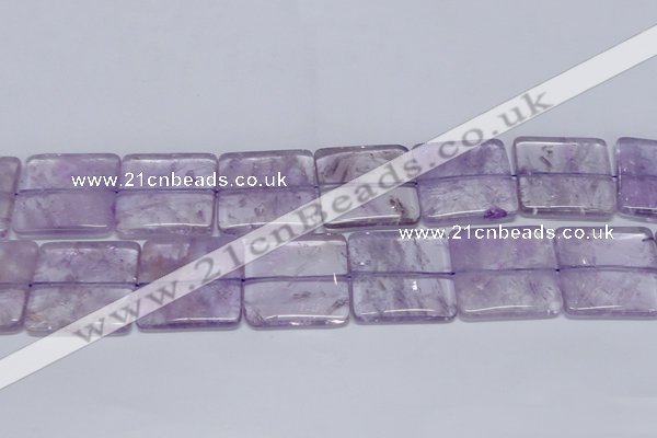 CNA849 15.5 inches 40mm square natural light amethyst beads