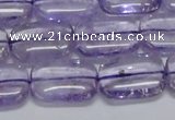 CNA851 15.5 inches 12*16mm rectangle natural light amethyst beads