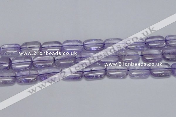 CNA853 15.5 inches 15*20mm rectangle natural light amethyst beads