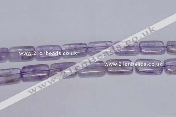 CNA854 15.5 inches 18*25mm rectangle natural light amethyst beads