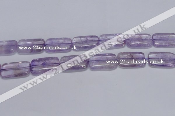 CNA855 15.5 inches 20*30mm rectangle natural light amethyst beads