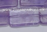 CNA856 15.5 inches 25*35mm rectangle natural light amethyst beads