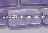 CNA857 15.5 inches 30*40mm rectangle natural light amethyst beads