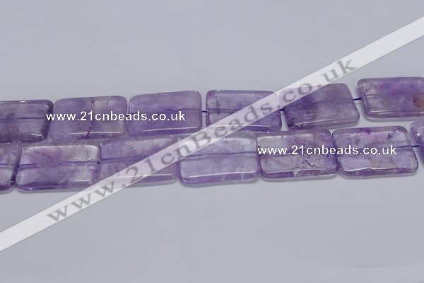 CNA857 15.5 inches 30*40mm rectangle natural light amethyst beads