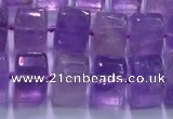 CNA902 15.5 inches 11*15*15mm faceted triangle natural amethyst beads