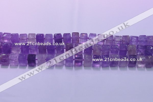 CNA902 15.5 inches 11*15*15mm faceted triangle natural amethyst beads