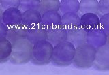 CNA911 15.5 inches 6mm round matte amethyst gemstone beads