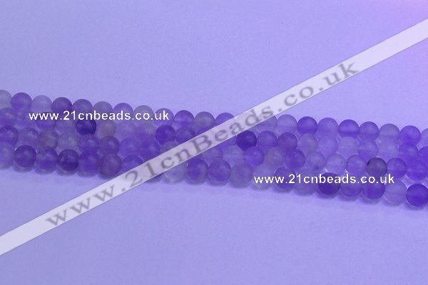 CNA911 15.5 inches 6mm round matte amethyst gemstone beads