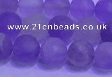 CNA913 15.5 inches 10mm round matte amethyst gemstone beads