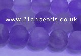 CNA913 15.5 inches 10mm round matte amethyst gemstone beads