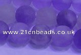 CNA914 15.5 inches 12mm round matte amethyst gemstone beads