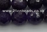 CNA920 15.5 inches 20mm faceted round natural amethyst beads