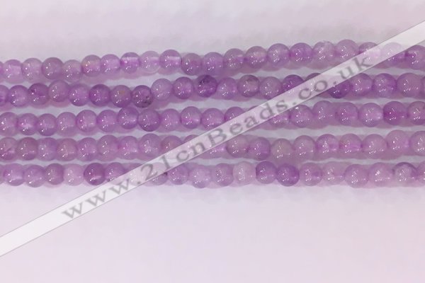 CNA950 15.5 inches 4mm round natural lavender amethyst beads