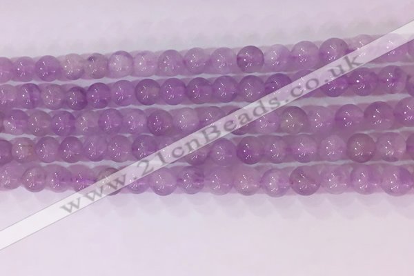 CNA952 15.5 inches 6mm round natural lavender amethyst beads