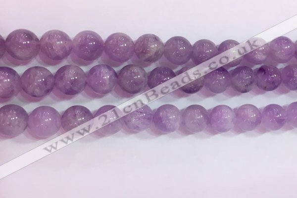 CNA955 15.5 inches 10mm round natural lavender amethyst beads