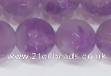 CNA965 15.5 inches 10mm faceted round natural lavender amethyst beads