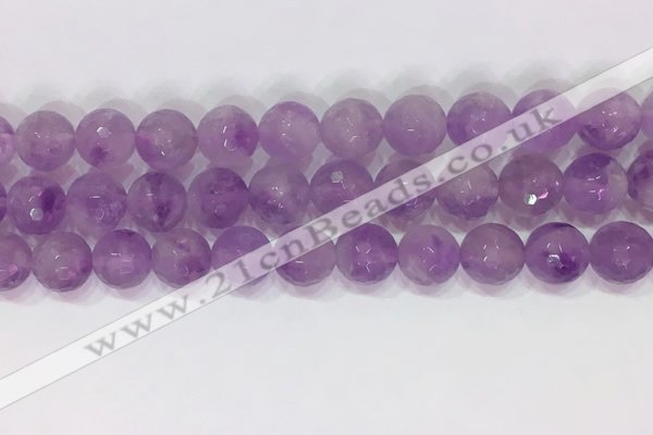 CNA965 15.5 inches 10mm faceted round natural lavender amethyst beads