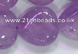 CNA985 15.5 inches 16*16mm heart natural lavender amethyst beads