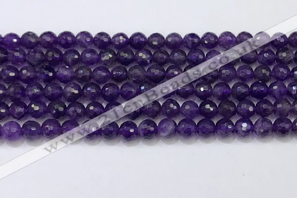 CNA991 15.5 inches 6mmm faceted round amethyst beads wholesale