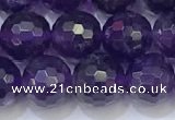 CNA992 15.5 inches 8mmm faceted round amethyst beads wholesale