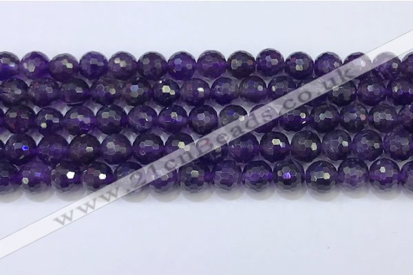 CNA992 15.5 inches 8mmm faceted round amethyst beads wholesale