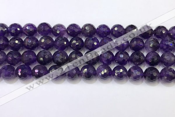 CNA993 15.5 inches 10mmm faceted round amethyst beads wholesale