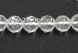 CNC09 15.5 inches 10mm faceted round grade AB natural white crystal beads