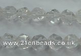 CNC100 15 inches 6mm faceted nuggets white crystal beads