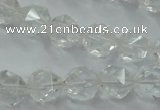 CNC101 15 inches 8mm faceted nuggets white crystal beads